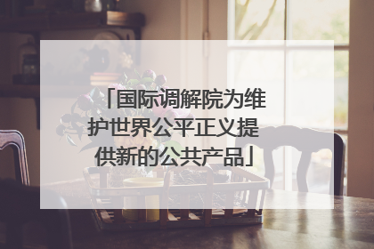 国际调解院为维护世界公平正义提供新的公共产品