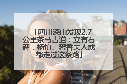 四川深山发现2.7公里茶马古道：立有石碑，杨慎、奢香夫人或都走过这条路