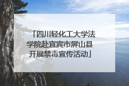 四川轻化工大学法学院赴宜宾市屏山县开展禁毒宣传活动