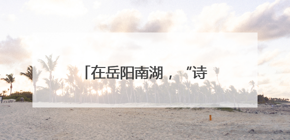 在岳阳南湖，“诗与远方”触手可及