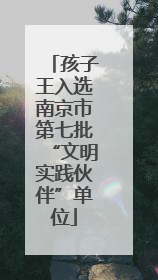 孩子王入选南京市第七批“文明实践伙伴”单位