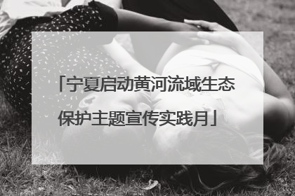 宁夏启动黄河流域生态保护主题宣传实践月