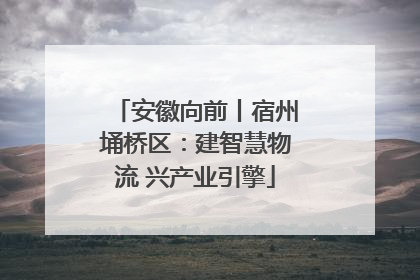 安徽向前丨宿州埇桥区：建智慧物流 兴产业引擎