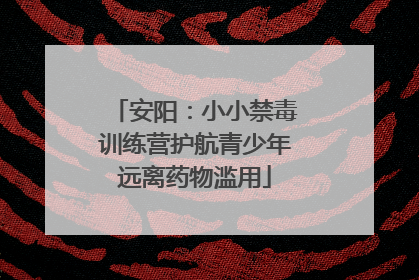 安阳：小小禁毒训练营护航青少年远离药物滥用