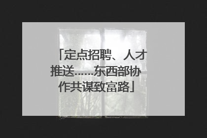 定点招聘、人才推送……东西部协作共谋致富路