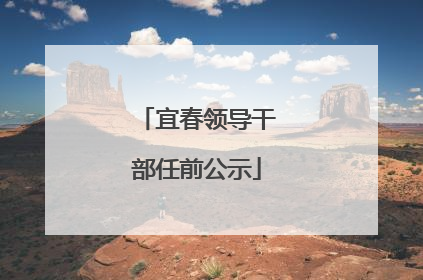 宜春领导干部任前公示