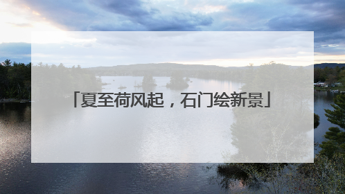夏至荷风起，石门绘新景