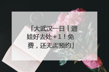 大武汉一日︱遛娃好去处＋1！免费，还无需预约