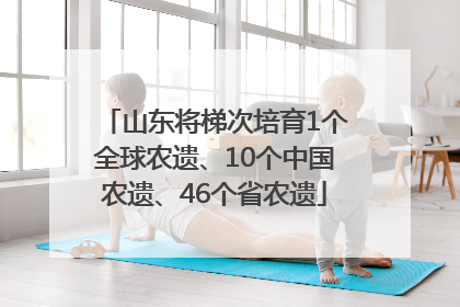 山东将梯次培育1个全球农遗、10个中国农遗、46个省农遗