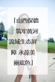 山西保德：筑牢黄河流域生态屏障 永葆美丽底色