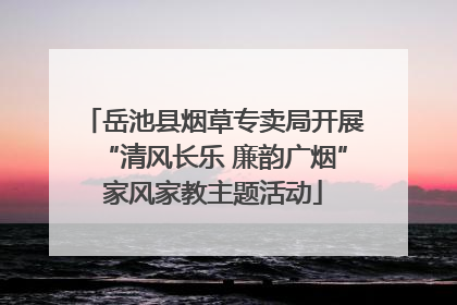 岳池县烟草专卖局开展“清风长乐 廉韵广烟”家风家教主题活动