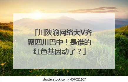 川陕渝网络大V齐聚四川巴中！是谁的红色基因动了？