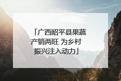 广西昭平县果蔬产销两旺 为乡村振兴注入动力