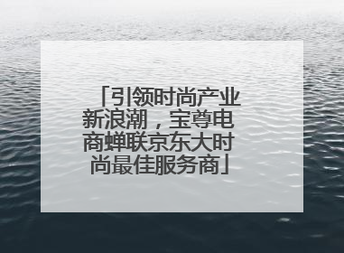 引领时尚产业新浪潮，宝尊电商蝉联京东大时尚最佳服务商