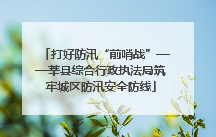 打好防汛“前哨战”——莘县综合行政执法局筑牢城区防汛安全防线