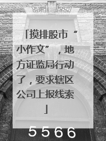 摸排股市“小作文”，地方证监局行动了，要求辖区公司上报线索
