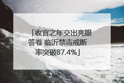 收官之年交出亮眼答卷 临沂禁毒戒断率突破87.4%