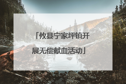 攸县宁家坪镇开展无偿献血活动