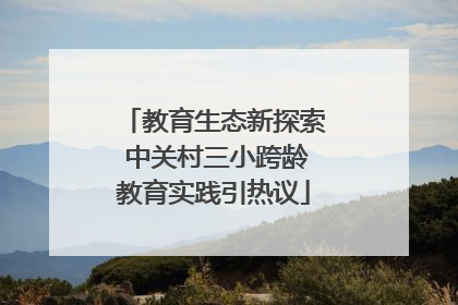 教育生态新探索 中关村三小跨龄教育实践引热议