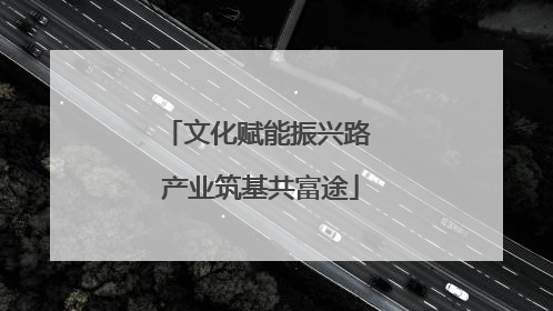 文化赋能振兴路 产业筑基共富途