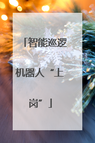 智能巡逻机器人“上岗”