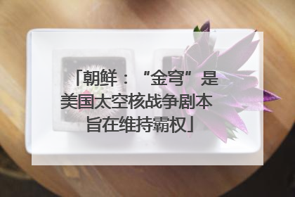 朝鲜：“金穹”是美国太空核战争剧本 旨在维持霸权
