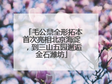 毛公鼎全形拓本首次亮相北京海淀，到三山五园邂逅金石潍坊