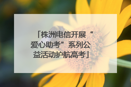 株洲电信开展“爱心助考”系列公益活动护航高考