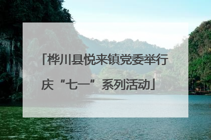 桦川县悦来镇党委举行庆“七一”系列活动