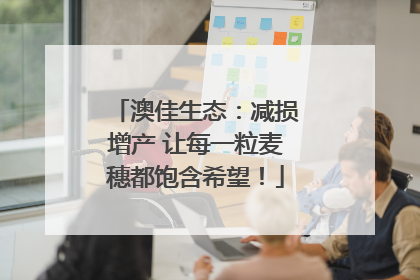 澳佳生态：减损增产 让每一粒麦穗都饱含希望！