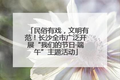 民俗有戏，文明有范！长沙全市广泛开展“我们的节日·端午”主题活动