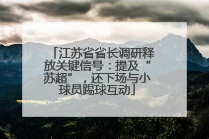 江苏省省长调研释放关键信号：提及“苏超”，还下场与小球员踢球互动