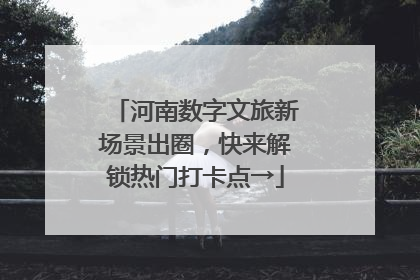 河南数字文旅新场景出圈，快来解锁热门打卡点→