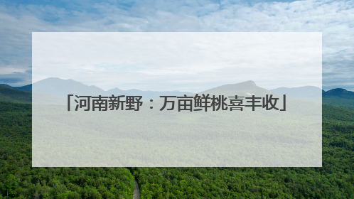 河南新野：万亩鲜桃喜丰收