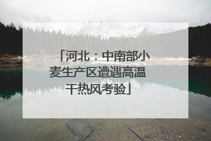 河北：中南部小麦生产区遭遇高温干热风考验