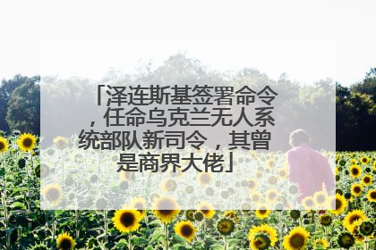 泽连斯基签署命令，任命乌克兰无人系统部队新司令，其曾是商界大佬