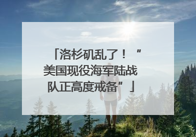 洛杉矶乱了！“美国现役海军陆战队正高度戒备”