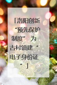 洛阳创新“预先保护制度” 为古村镇建“电子身份证”