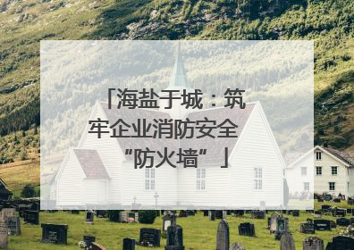 海盐于城：筑牢企业消防安全“防火墙”