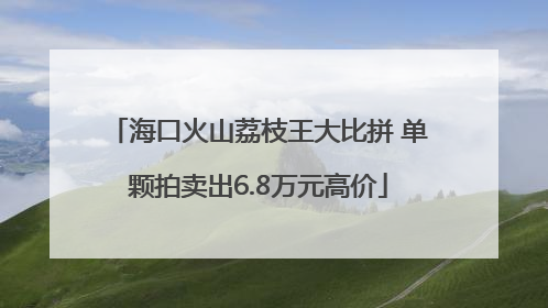 海口火山荔枝王大比拼 单颗拍卖出6.8万元高价