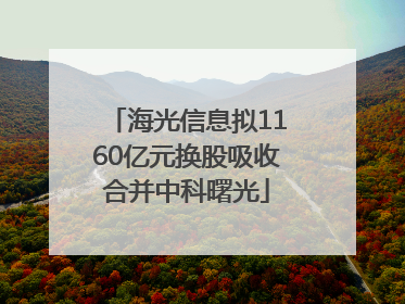海光信息拟1160亿元换股吸收合并中科曙光