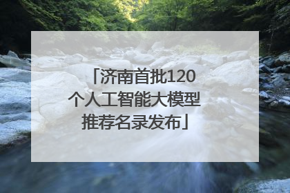 济南首批120个人工智能大模型推荐名录发布