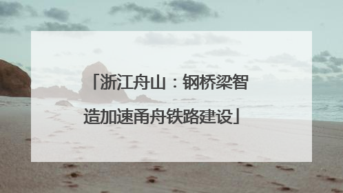 浙江舟山：钢桥梁智造加速甬舟铁路建设