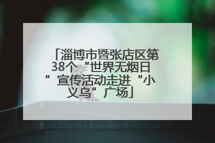 淄博市暨张店区第38个“世界无烟日”宣传活动走进“小义乌”广场