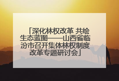 深化林权改革 共绘生态蓝图——山西省临汾市召开集体林权制度改革专题研讨会