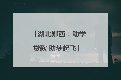 湖北郧西：助学贷款 助梦起飞