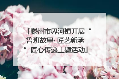 滕州市界河镇开展“鲁班故里· 匠艺新承”匠心传递主题活动