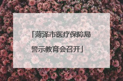 菏泽市医疗保障局警示教育会召开