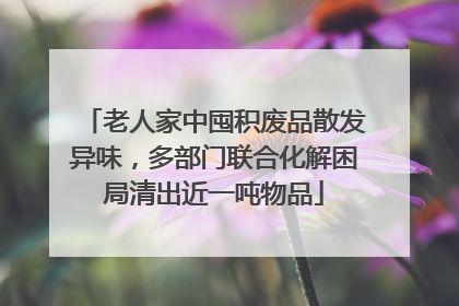 老人家中囤积废品散发异味，多部门联合化解困局清出近一吨物品