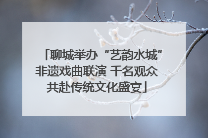 聊城举办“艺韵水城”非遗戏曲联演 千名观众共赴传统文化盛宴